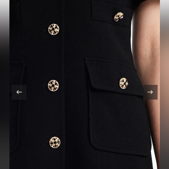 Goelia 1995 Black Triacetate Button Front Mini Dress - Picture 8 of 16